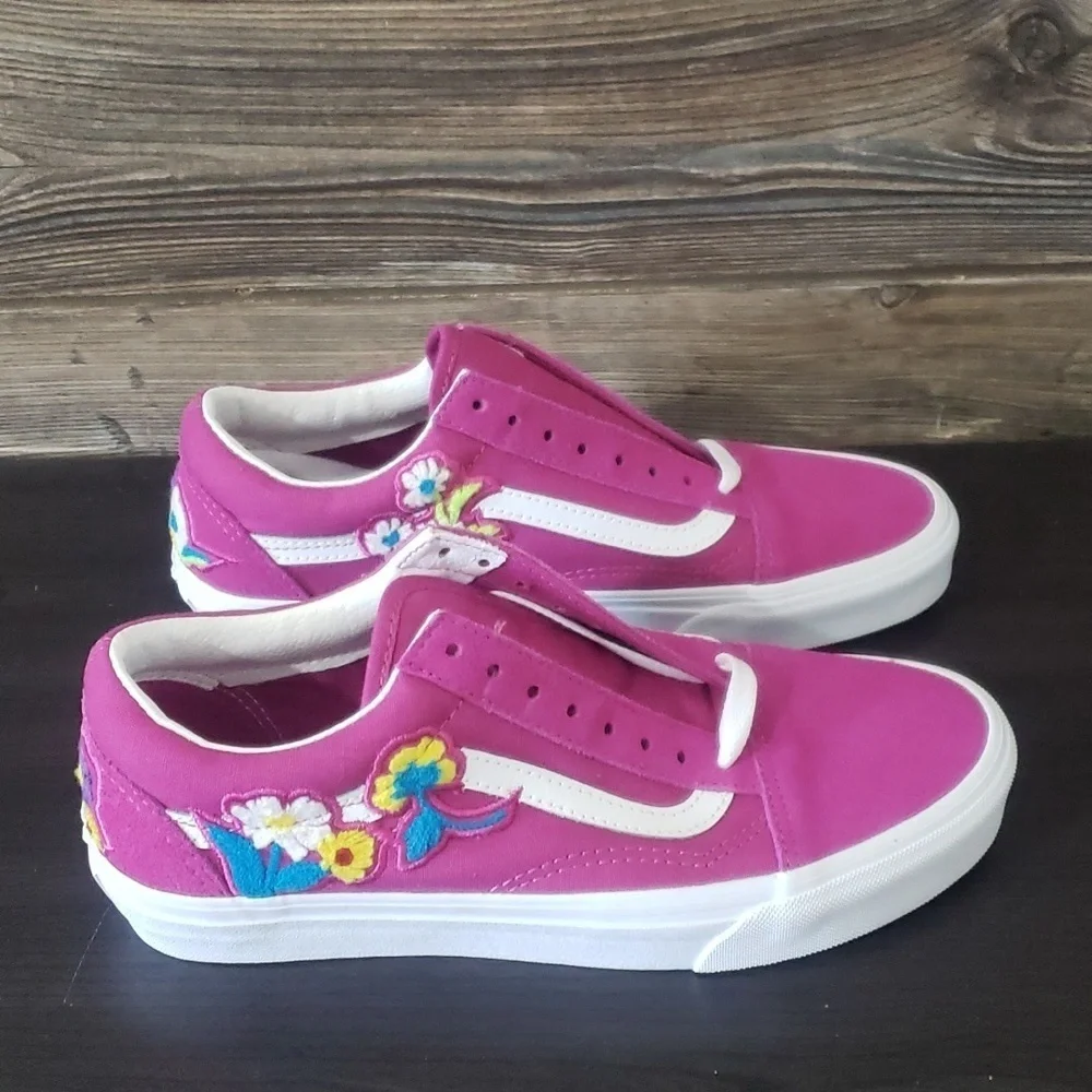New Vans Old Skool Womens Shoes Size 6.5 Floral Pink‎ Girly Summer Skater Indie